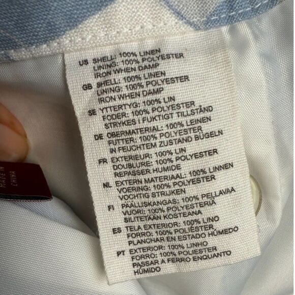 NWT H&M Retro Floral Linen Mini A-Line Skirt 4 - Picture 6 of 6